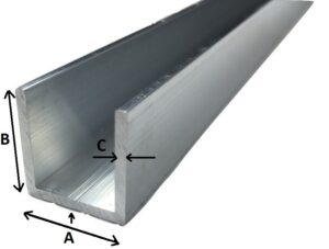 h-Profil 15x20x10x1,5 mm ELOXIERT Aluprofil Aluminium, 2,95